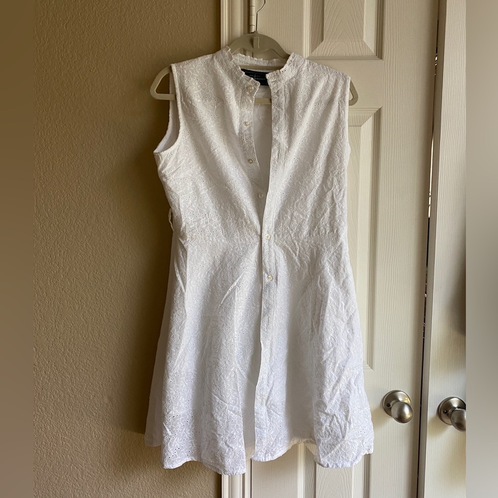 Kiel James Patrick White Sleeveless Dress
